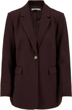 Zusss Choco Blazer met Stretch - Dames - Jassen - Bruin - Maat: M Leer