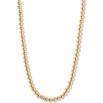 Brook & York Makenna Beaded Ball Chain Necklace in Gold at Nordstrom