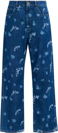 Marni Mega Marni laser-print jeans - men - Cotton - 36 - Blue