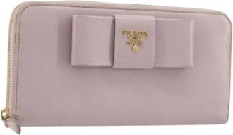 Prada Pre-owned Wallets, female, Pink, Size: ONE SIZE Pre-owned Vintage Long Wallet