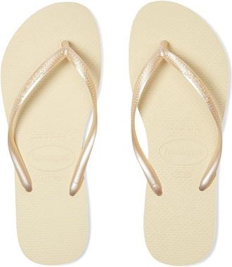 Havaianas Slim Sandals Womens Sandals Buttercream : EU 39-40 (US Womens 9-10) M, Rubber