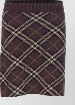 Burberry cashmere check mini skirt