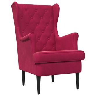 vidaXL Sill&oacute;n Rojo Vino Terciopelo Vidaxl