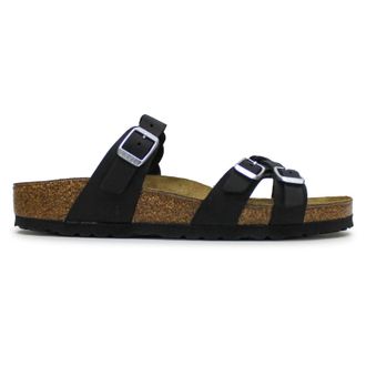 Birkenstock Franca Braided Oiled Leather Unisex Casual Sandals - Black - Size:UK 7.5