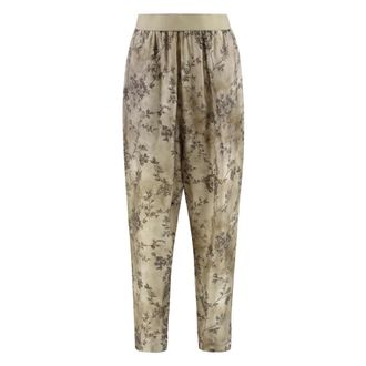 Uma Wang Wide Trousers, female, Multicolor, Size: S Printed high-rise trousers