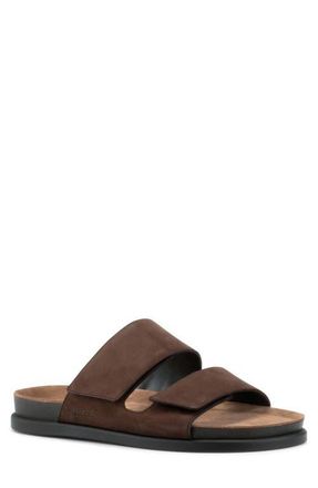Vagabond Kevin Leather Strap Slide Sandal in Chocolate at Nordstrom, Size 10Us