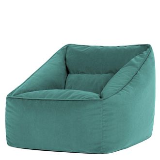 Icon Brand Puf sill&oacute;n de terciopelo verde azulado