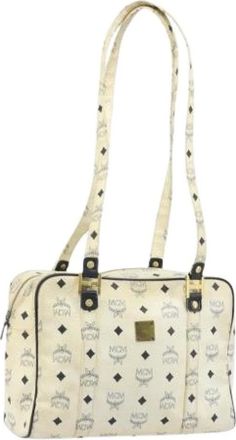 MCM Pre-owned Shoulder Bags, female, White, Size: ONE SIZE Pre-owned Tote Bag
