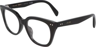 Celine Glasses, unisex, Black, Size: 52 MM Stylish Eyeglasses with Acetate Frame