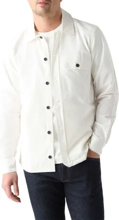 Robert Talbott Burton Pinwale Corduroy Shirt Jacket in Cream at Nordstrom, Size X-Large