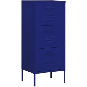 vidaXL Armario de almacenamiento acero azul marino 42,5x35x101,5 cm Vidaxl