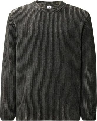 C.P. Company C.p. Company, Truien & Vesten, Heren, Grijs, XL, Katoen, Chenille Katoenen Ronde Hals
