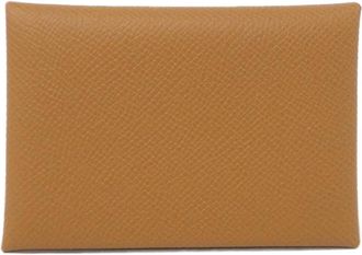 Herm&egrave;s Brown Epsom Leather Coin Purse/Coin Case (Pre-Owned)