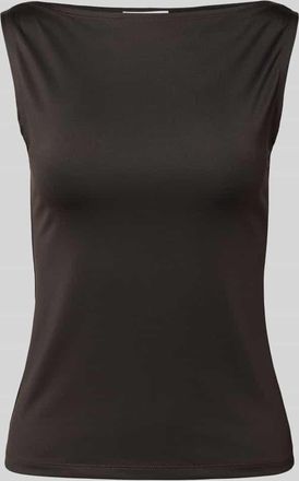 Weekday Tanktop mit U-Boot-Ausschnitt Modell Annie in Schoko, Gr&ouml;&szlig;e XS