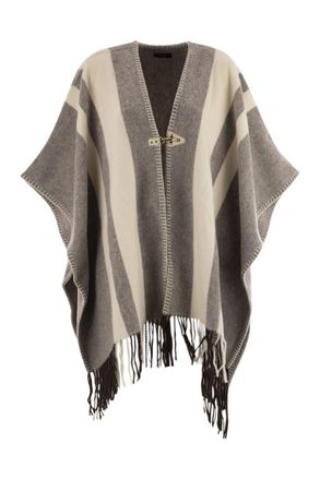 Fay Wool Poncho With Hook