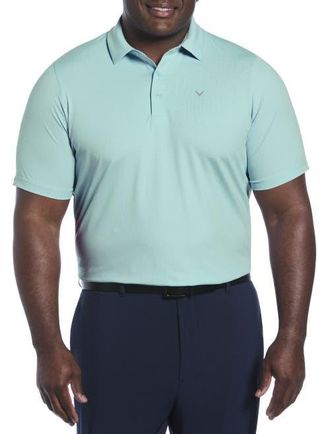 Callaway Big & Tall Classic Jacquard Golf Polo Shirt in Aquifer at Nordstrom, Size Xx-Large