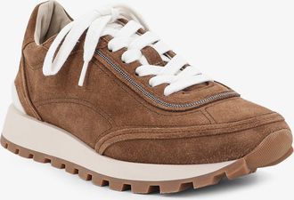 Brunello Cucinelli Womens Sneakers Suede Brown Suede-Rubber Trainers Suede/rubber