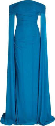 Talbot Runhof Abito da sera con spalle scoperte - Blu
