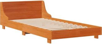 vidaXL Estructura De Cama Sin Colch&oacute;n Madera Maciza Marr&oacute;n 75x190 Cm Vidaxl