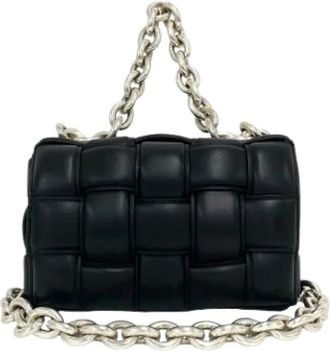Bottega Veneta Pre-owned Pochette Schoudertas - Dames - Vintage Schoudertas - Zwart - ONE Size - Leer - Vintage