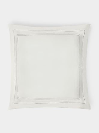 Volga Linen Hem-Stitch Linen Square Pillowcases (Set of 2)