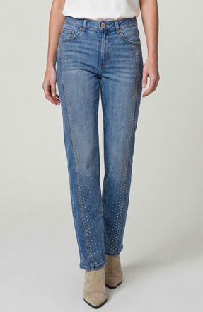 Liverpool L.A. Kennedy Stud Ankle Straight Leg Jeans in Sunflare at Nordstrom, Size 10