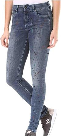 Pepe Jeans London Pixie verfbroeken - Dames - Skinny Jeans - Blauw - W26 L30 - Katoen - Jeans