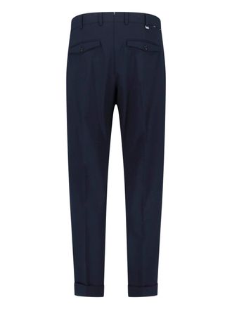 Pantaloni Torino Mens Trousers Blue Virgin Wool Elastane