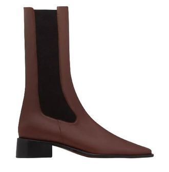 Neous Brown Leather Mid-Length Chelsea Boots Size 40.5