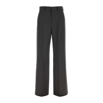 Valentino Garavani Suit Trousers, male, Gray, Size: L Charcoal Wool Pant