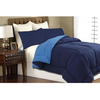 Trade Shop Trade Shop - Traesio - Trapunta Double Face Matrimoniale 2 Piazze Azzurro Doppia 300gr Anallergico