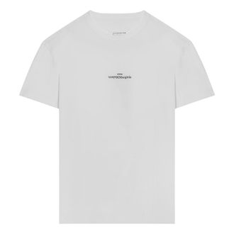 Maison Margiela T-Shirts, male, White, L, Short Sleeve Crew Neck T-Shirt