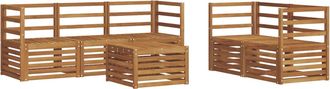 vidaXL Conjunto De Sof&aacute;s De Exterior 6 Uds. Natural Vidaxl