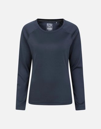 Mountain Warehouse Womens Mountain Warehouse Womens/Ladies Endurance Long-Sleeved Top - Navy - Size: 12