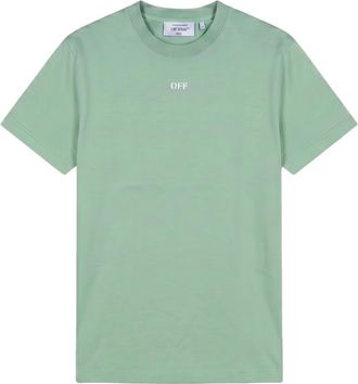Off-white Zacht en Licht T-shirt - Heren - T-shirts - Groen - XS - Katoen - Tops