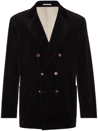 Brunello Cucinelli Blazer met dubbele rij knopen - Zwart
