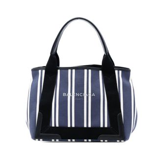Balenciaga Pre-owned Balenciaga Canvas Striped Navy Cabas S Ladies UMFEOQKUAETNEOOD