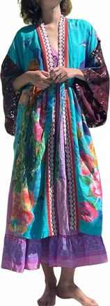 Aratta Majestic Peacock Kimono In Multi