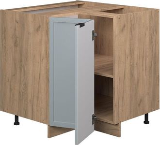 Vicco Armario De Esquina Fame-line, Azul Claro-gris, 80.5 Cm, Et Roble