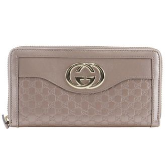 Gucci Pink Gg Leather Long Wallet (Bi-Fold) (Pre-Owned)