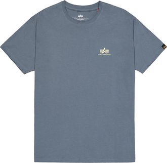 Alpha Industries T-Shirt ALPHA INDUSTRIES Backprint T-Shirt, Herren, Gr. XXL, blau (denim blau), Obermaterial: 100% Baumwolle, Shirts T-Shirt