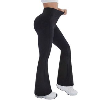 Generic Winter Fleece Yoga Flare Tights Leggings Women Thermal Leggings Gluteos para Mujer Snow Pants Womens (Black,L)