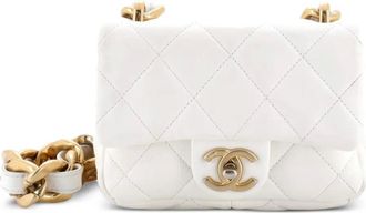 Chanel Funky Town Flap Bag Quilted Lambskin Mini shoulder bag - Bianco