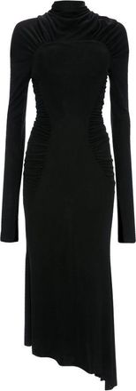 Victoria Beckham Womens Midi Dress Black Viscose