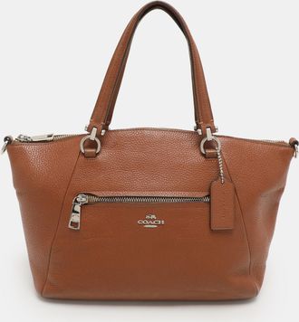 Coach Brown Pebbled Leather Prairie Satchel