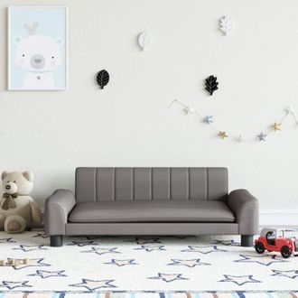 vidaXL Divano per Bambini Grigio 90x53x30 cm in Similpelle - Vidaxl
