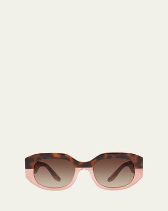 Barton Perreira Sueno Acetate Rectangle Sunglasses