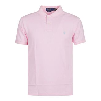 Polo Ralph Lauren Polo Shirts, male, Pink, Size: 2XL Slim Fit Polo Shirt