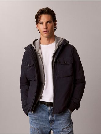 Calvin Klein Jeans Calvin Klein Mens Crinkle Nylon Puffer Jacket - Blue - XL