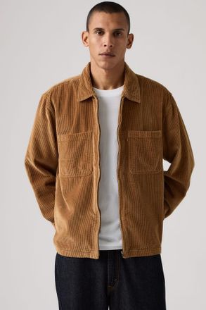 Levi's Ports Boxy Zip-Up Overshirt - Uomo - XL - Marrone / Foxtrot Brown
